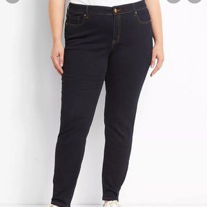 Lane Bryant Signature Fit Sateen Skinny Jean - Dark Wash, Size 20